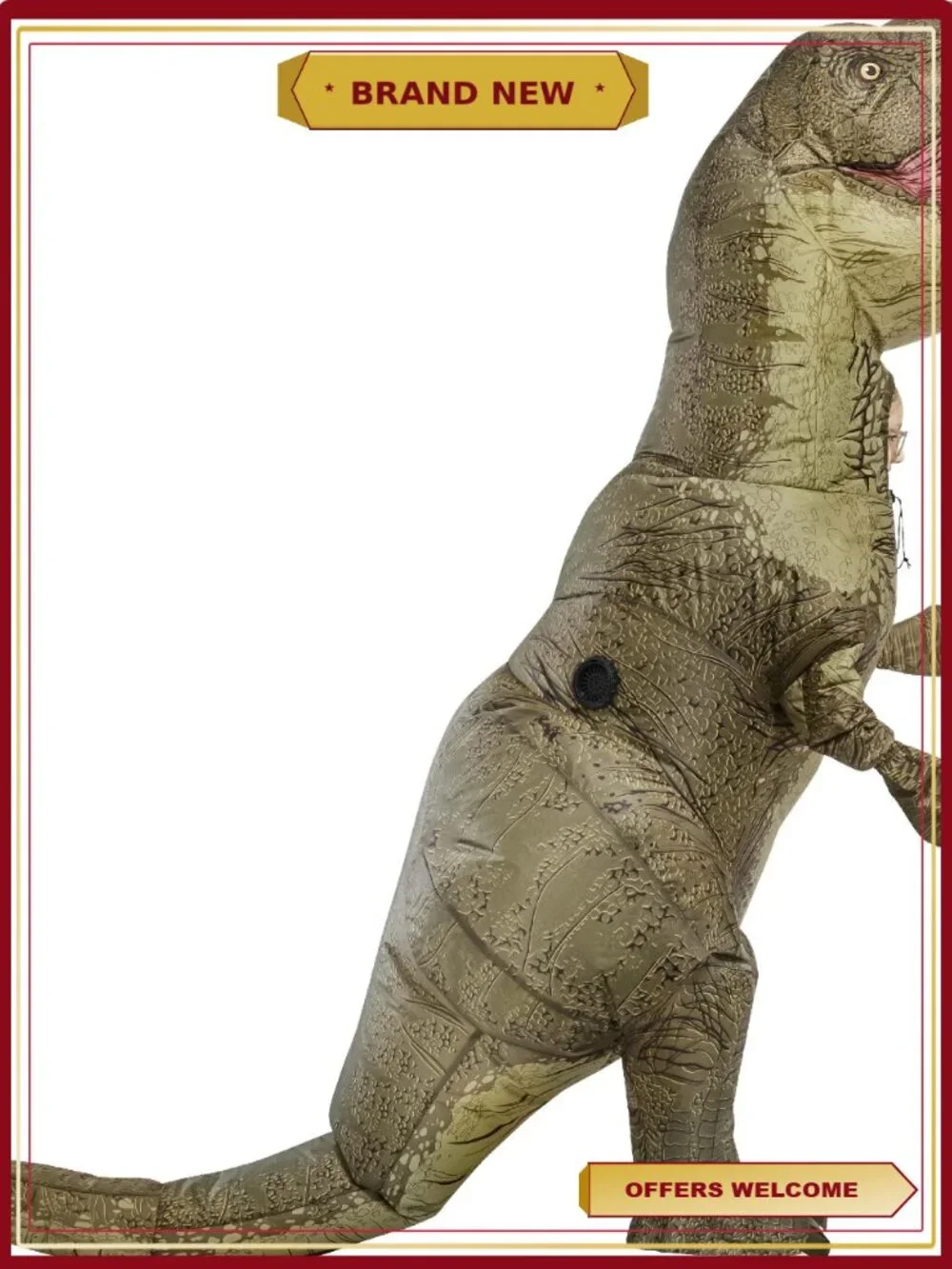 Jurassic World Inflatable T-Rex Halloween Costume Kids One Size